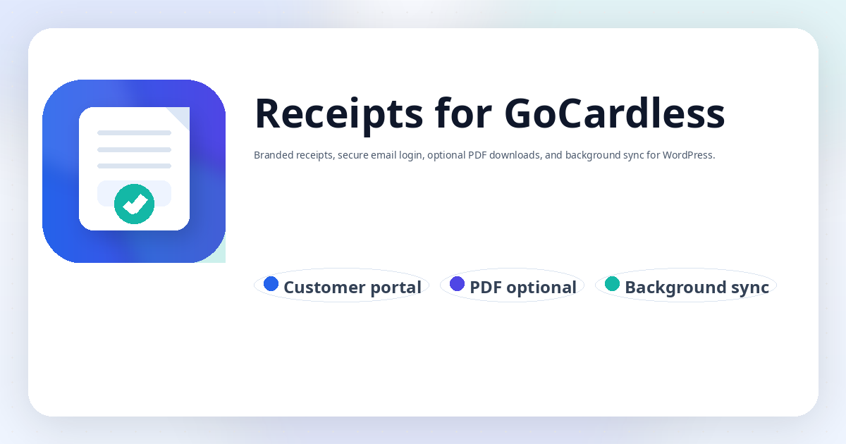 Receipts for GoCardless preview